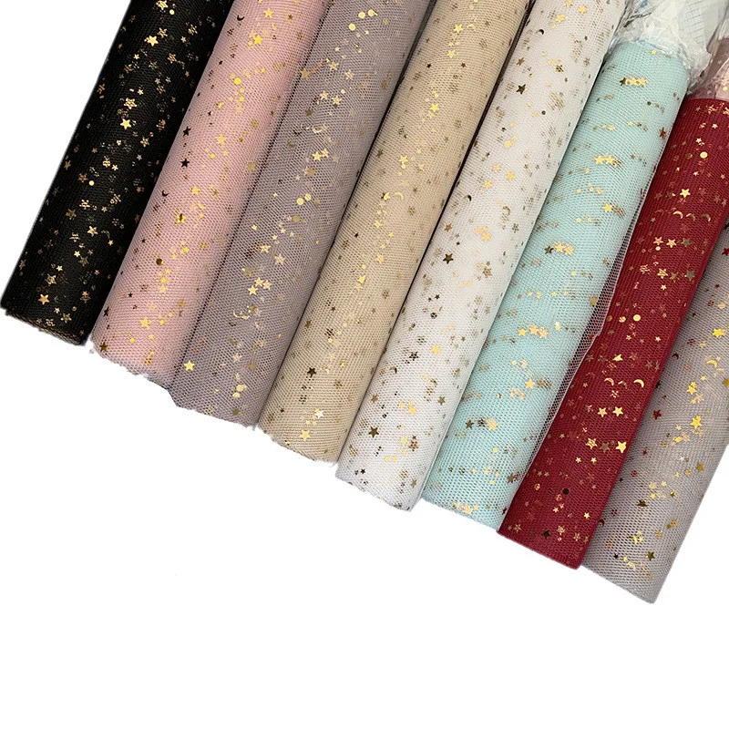 5Yards Oro Stelle Luna Lane E Filati Shining Stars Lane E Filati Selvaggio Bouquet Styling Lane E Filati Negozio Di Fiori Materiali Di Imballaggio Fio