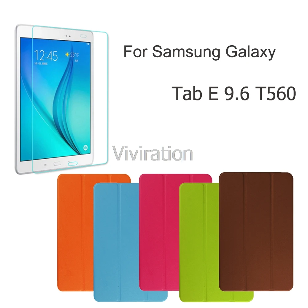 

Viviration New Tablet Hard Cover Case W. 9H HD Ultra Clean Tablet Screen Protector For Samsung Galaxy Tab E 9.6 T560 Tab PC