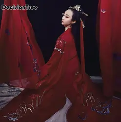 Новинка 2019 года танцевальный костюм s женщина одежда с длинным рукавом Топ Классический китайский танец воды девушка hanfu платье принцессы