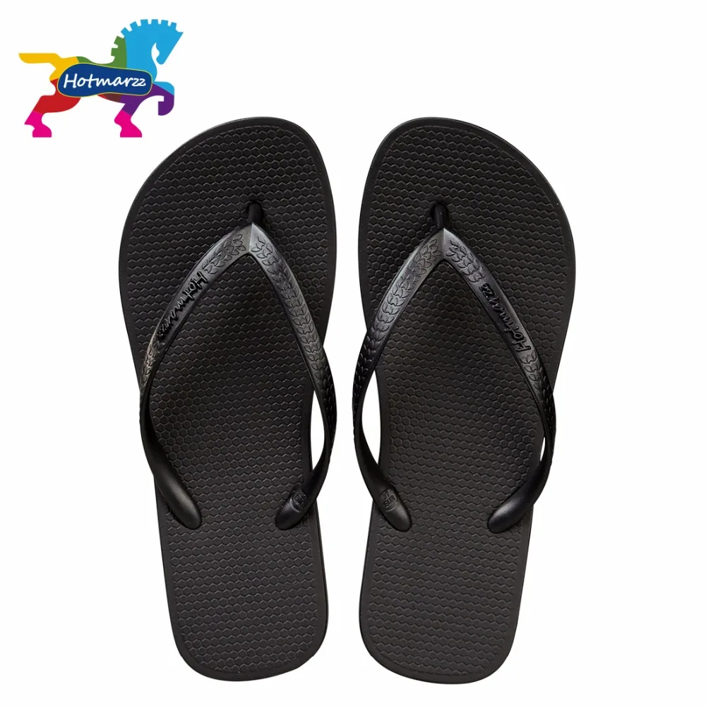 Hotmarzz-chanclas negras delgadas para sandalias de playa de verano, zapatos de diseñador de goma, chanclas de marca, zapatillas de ducha para el hogar AliExpress Calzado