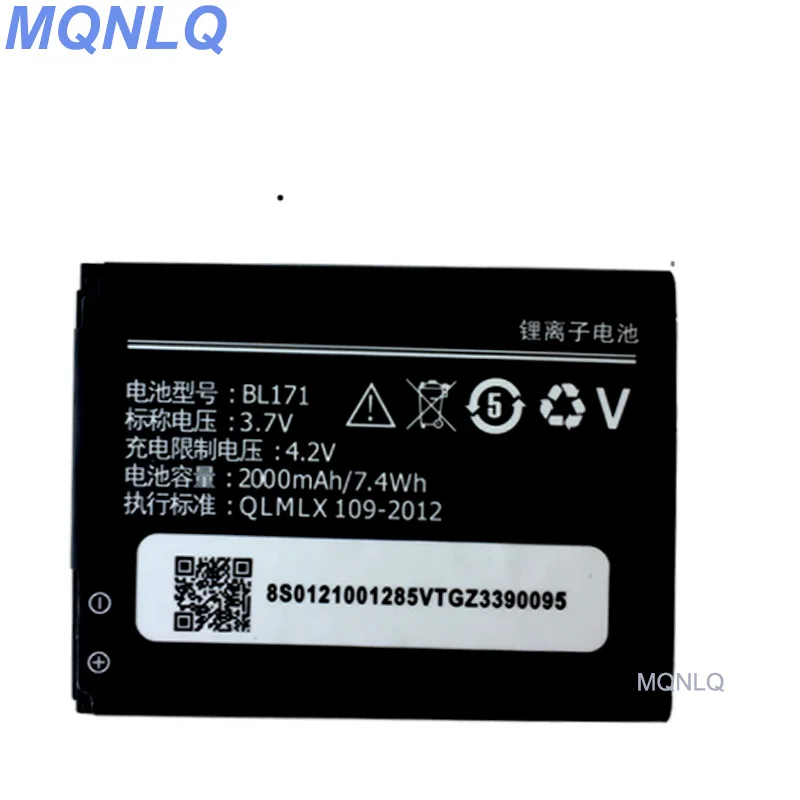 

BL171 battery for Lenovo A319 A65 A60 A500 A390T A356 A368 A390 A370E BL-171 battery 1500mAh MQNLQ