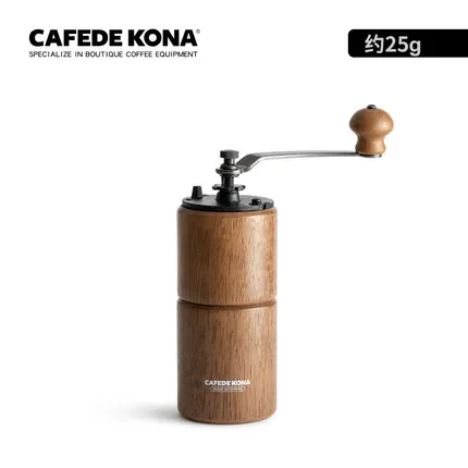 CAFEDE KONA Ручная шлифовка кофейных зерен машина шлифовальный порошок шлифовальный чугунный сердечник Толщина регулируется - Цвет: Dark