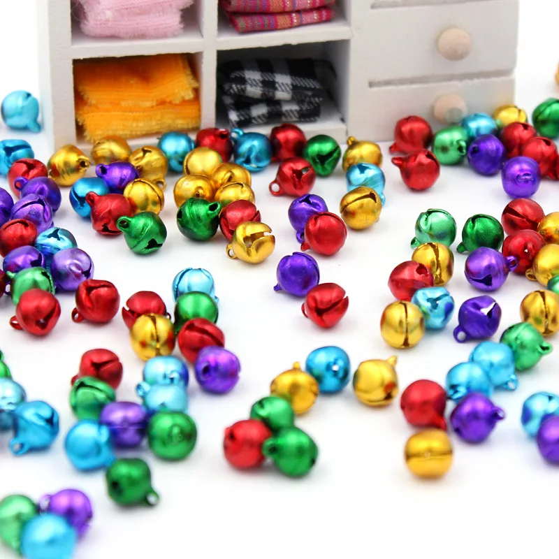 

200PCS/LOT Jingle Bells Iron Loose Beads Small For Festival Party Decoration/Christmas Tree Decorations/DIY Crafts Accessories