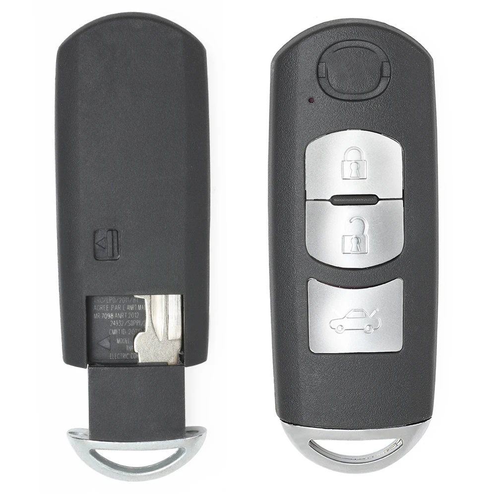 KEYECU дистанционный ключ 3 кнопки FSK 433 МГц 4D63 чип для Mazda 6+ Uncut Blade Модель: SKE13E-01