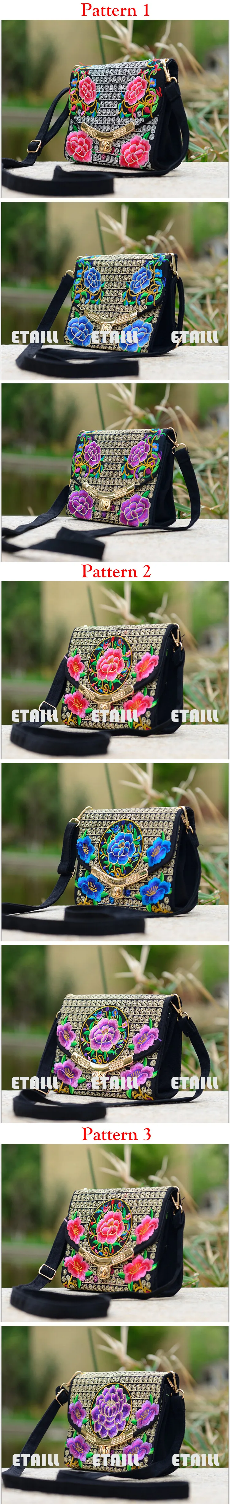 Ethnic embroidered casualcrossbody bags