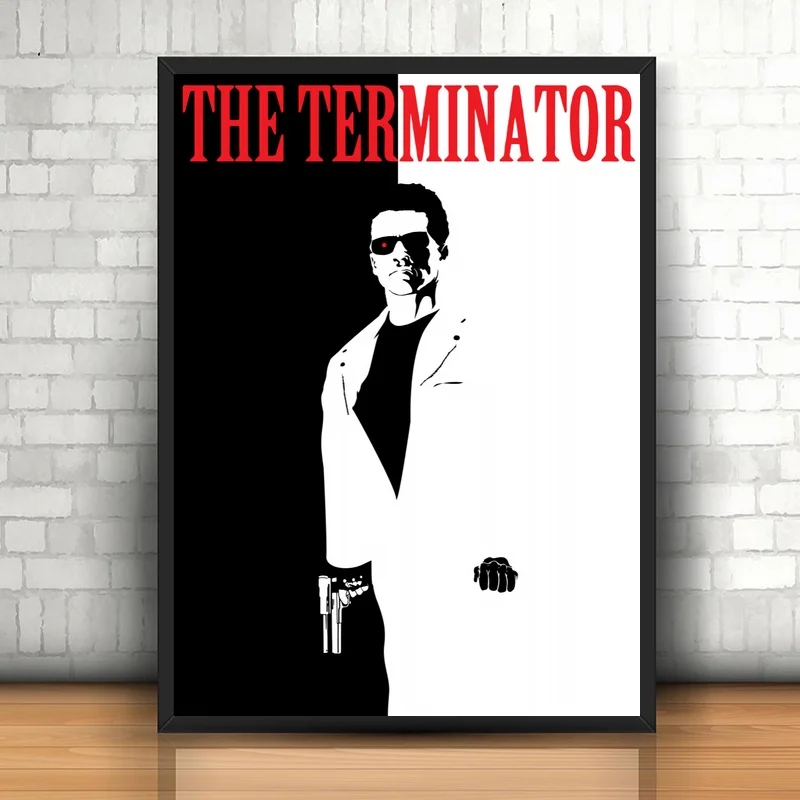 

The Terminator Arnold Schwarzenegger Movie Art Canvas Fabric Poster Print Pictures For Living Room Decor