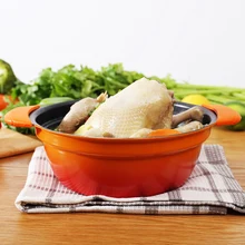 Японский стиль двойной ухо суп кастрюля с антипригарным покрытием мультяшная чашка мелкая сковорода плоское дно индукционная плита соус горячий горшок 20 см