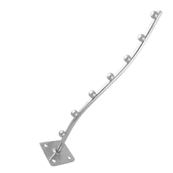 

LHLL-Wall Mount Waved Waterfall Hanger Rack 7 Beads Garment Display Hooks