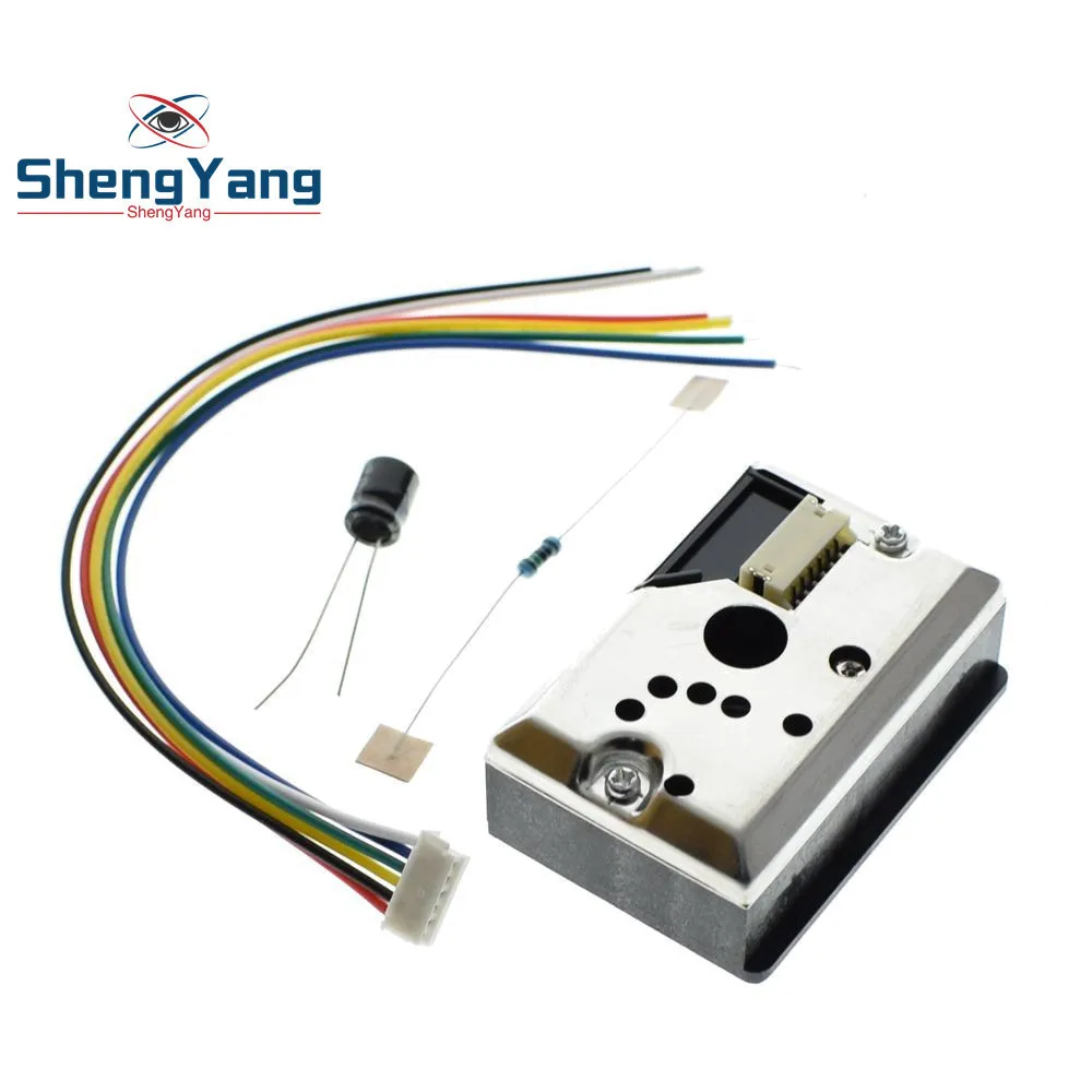 

ShengYang 1PCS GP2Y1014AU0F Compact Optical Dust Sensor Compatible GP2Y1010AU0F GP2Y1010AUOF Smoke Particle Sensor With Cable
