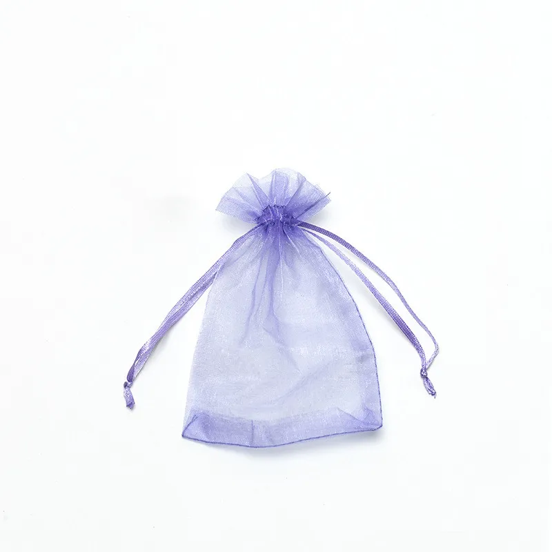 50 шт./лот 7x9 см органза подарки сумки коробки Твердые шнурок мешок ювелирных изделий упаковка и дисплей сумки Свадебная вечеринка прочные сумки - Цвет: light purple
