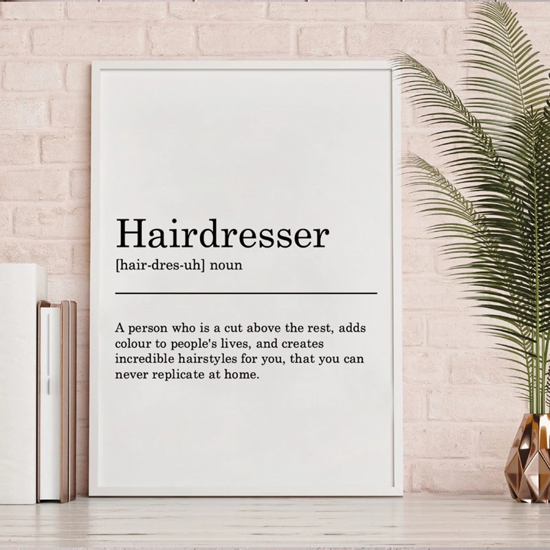 Hairdresser Definition Wall Art Print
