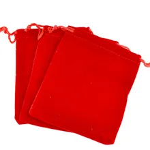 10*12 см 20 штук красные бархатные мешочки для украшений для Упаковка для подарков собственными руками Сделай Сам женские украшения Чехлы фланелевая сумка-мешок на шнурке