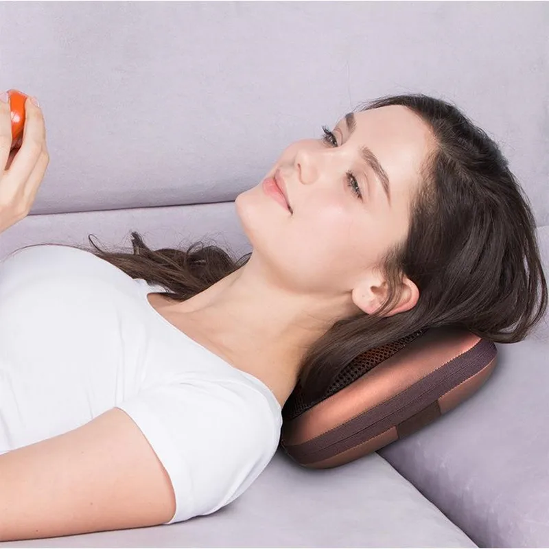 Vibrating Heat Massage Electric Pillow Deep Kneading Massager Relax