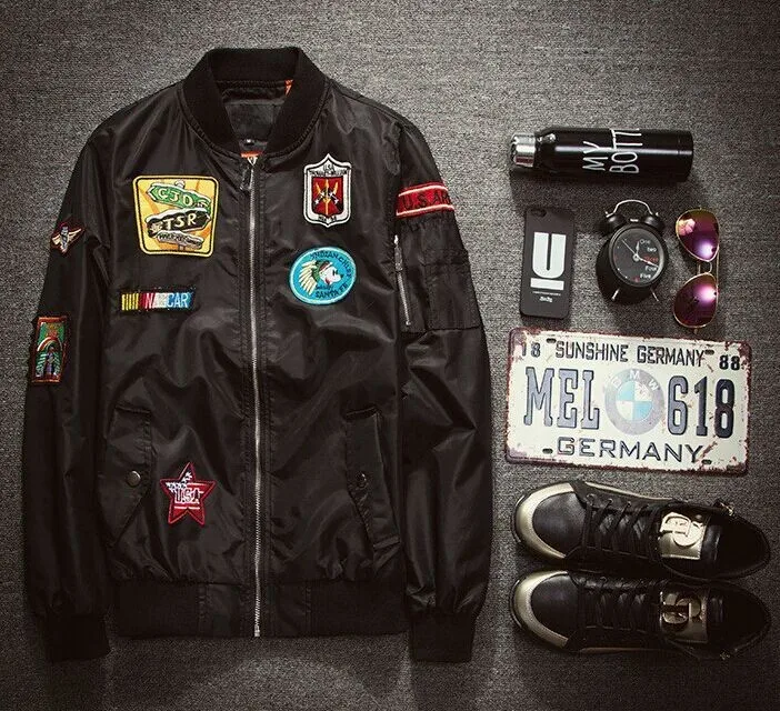 Fashion Mens Bomber Jacket Air Force Pilot Jacket Mens