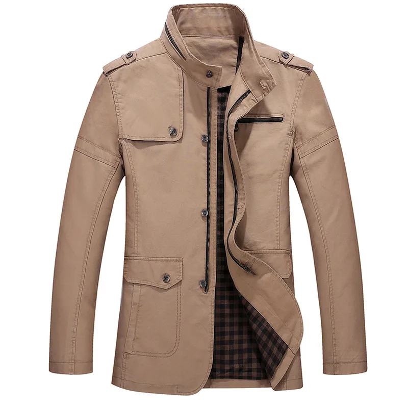 Men fall new jacket collar washing cotton male thin coatin Jackets