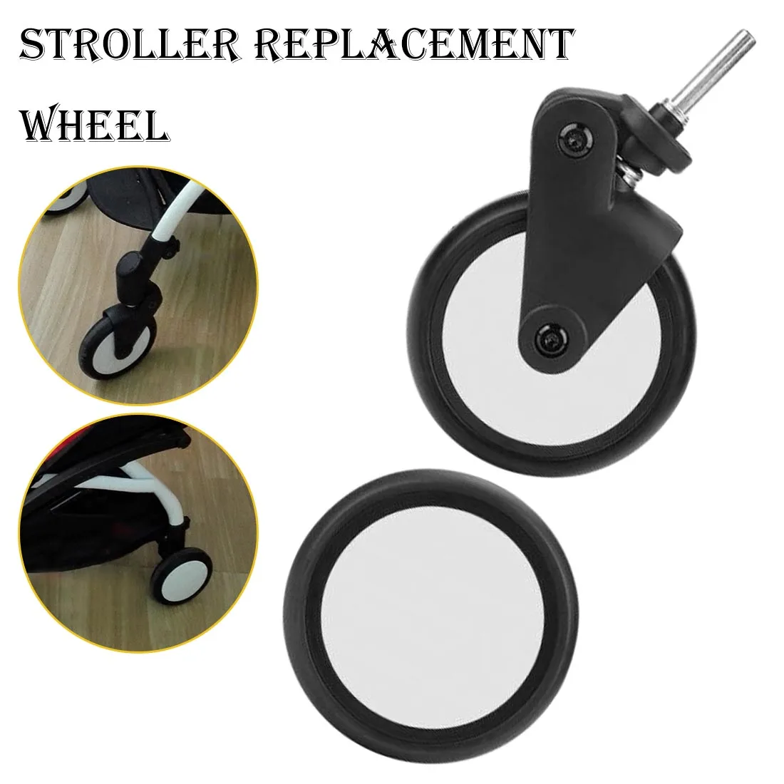 

Front Wheels Kids Pram Stroller Replacement Wheel Replace Part Newborn Baby Stroller Reuseable Universal Front Wheels