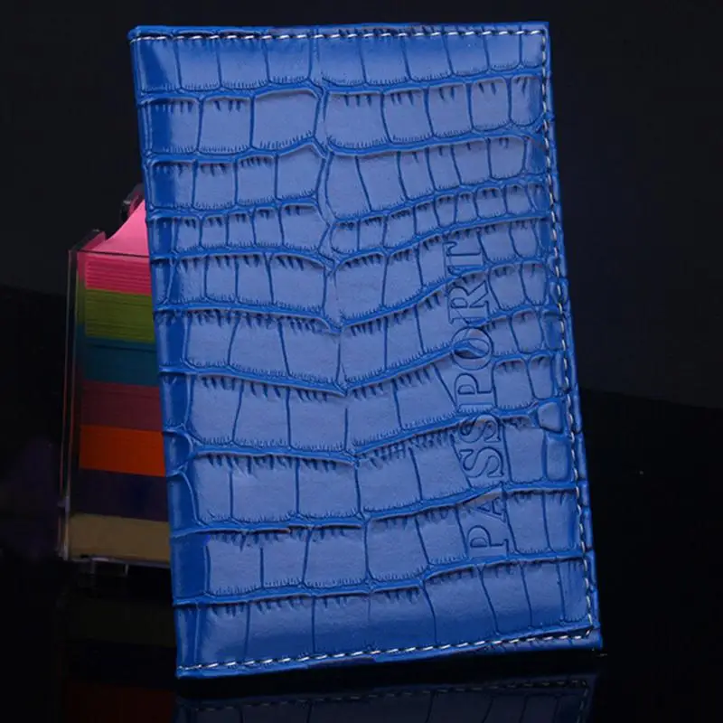 

1PCS Passport Cover ID Holders PU Leather Wallet 14.2*9.8cm Alligator Embossing Passport Holder Protector