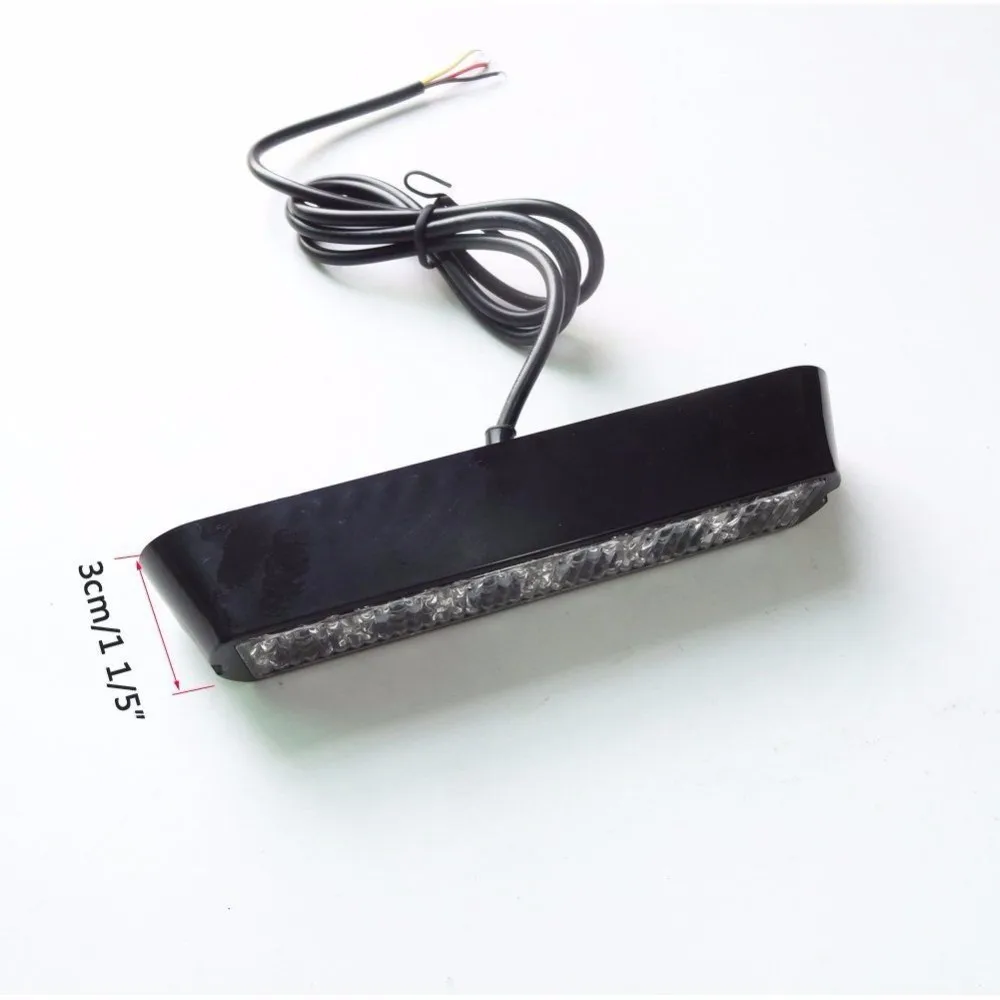 WHITE AMBER 6 LED Warning Beacon Emergency Car Truck Strobe Flash Light Bar NEW 7