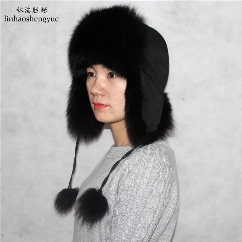 Linhaoshengyue специальные продукты модная зимняя одежда теплый мех лисы женская шапка