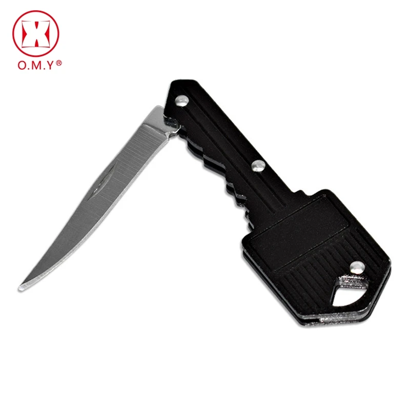 

OMY 4 Color Protable Key Fold Knife Key Pocket Knife Key Chain Knife Peeler Mini Camping Key Ring Knife Tool