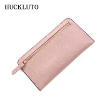 HuckLuto/ г. Новая акция, распродажа, японский и корейский модный милый Длинный кошелек на молнии, розовый кожаный бумажник для девочек-студенток, зажимы для денег