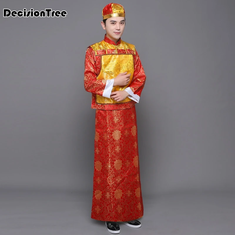 2019 Новый китайский дракон танец древний костюм традиционный цена стии Император одежда Adulto желтый костюм Hanfu одежда