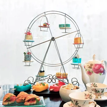 

8 Cups Cake Stand Aluminum alloy Ferris Wheel Cupcake Display Stand Holder Party Festival DIY Decor Accessories