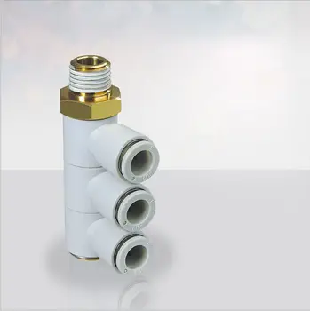 

tube size 10mm-1/2 PT thread Air Fitting Triple Universal Male Elbow KQ2VT