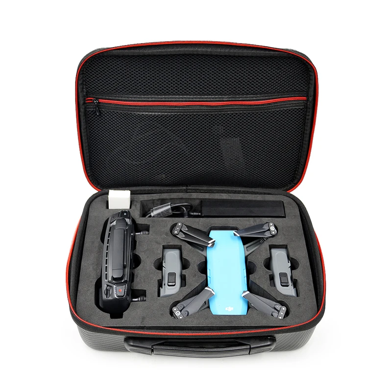 

PU Waterproof shell Handbag Spare parts body Propeller Charger Remote Control Storage Carry Bag for DJI Spark Drone Accessories