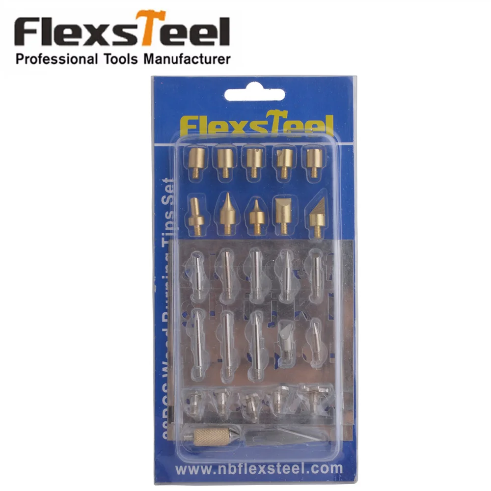 

Flexsteel 28pcs Professional Wood Burning Tips Set Wood Pyrography Tool Set Woodburing Pen Nozzle Kit For Hobby Craft