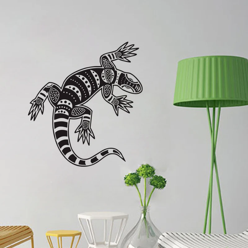 Tribal Lizard Wall Decals Vinyl Adhesive Animals Wall Stickers Home
