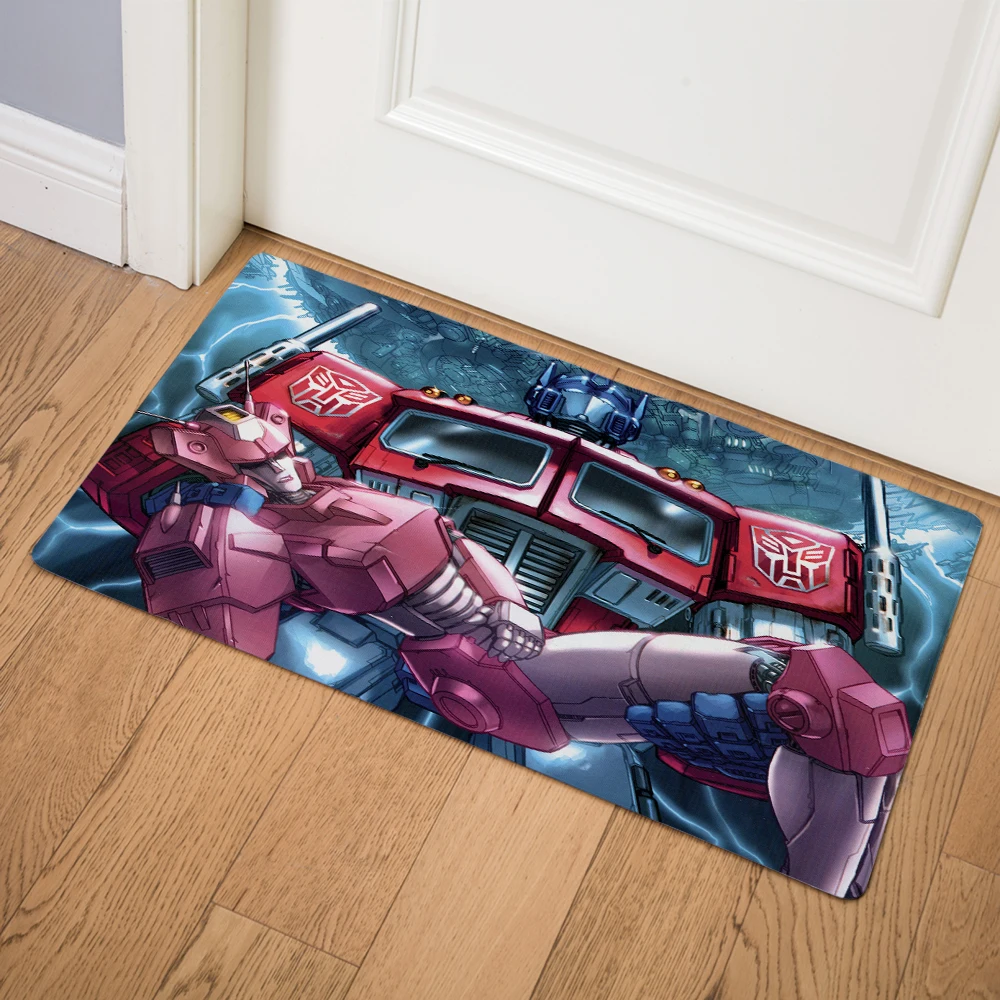 

Classic Anime Cartoon Transformation PVC Leather Mats 46*76cm Waterproof Kitchen Rug Entrance Non Slip Decor Car Floor Door Mat