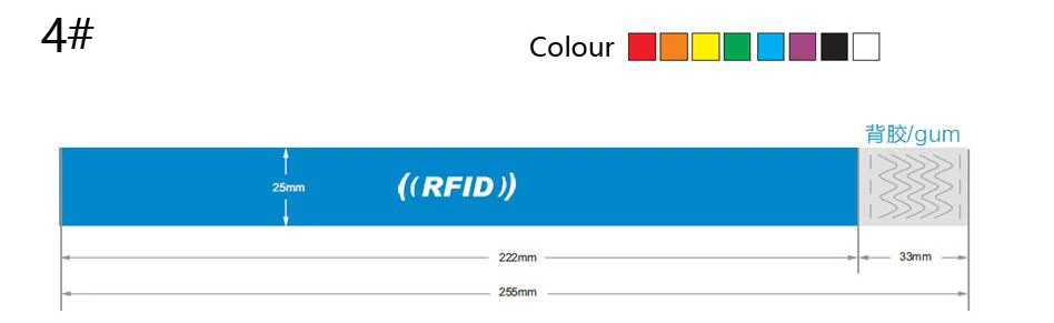 10000 шт./лот 13,56 МГц или 125 кГц RFID Браслет близость PP синтетическая бумага NFC смарт-часы тип для контроля доступа