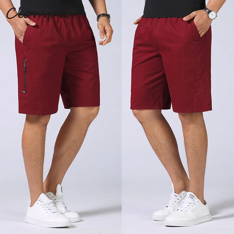 

Clomplu New Shorts Men Red Navy Army Green Midi Trousers for Man Plus Size 5XL 6XL Clothing Fashion Casual Solid Shorts