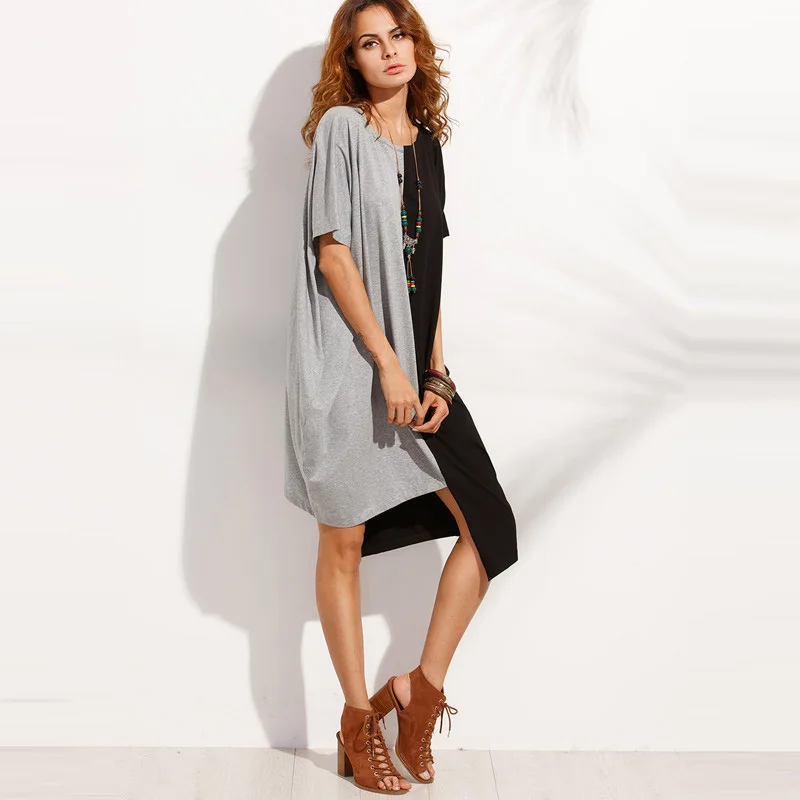 2019 Summer Women Dress Plus Size Casual Blouse Shirt Dress 5XL Short Beach Shift Dresses Loose Short Sleeve Party Vestidos