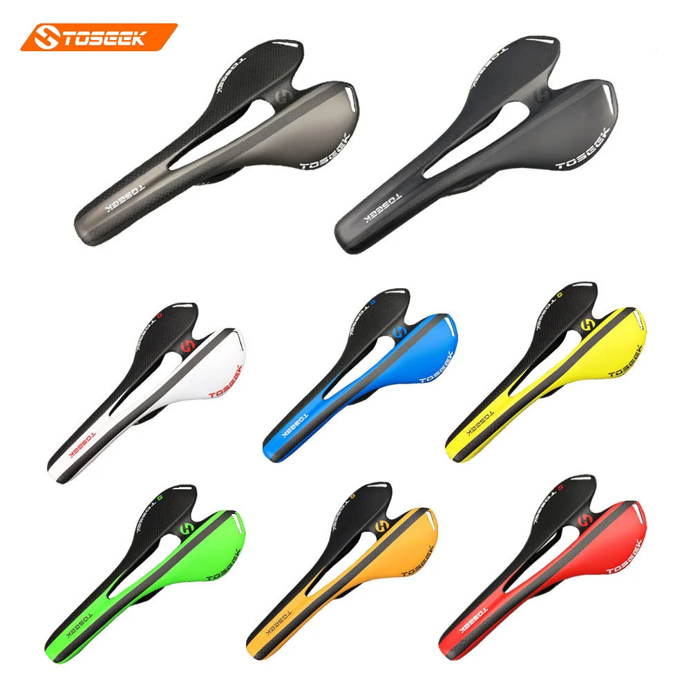 

Toseek Bicycle Saddles Road/MTB Carbon Saddles Cycling Bike Seat Saddle Cushion 3K matt/Glossy Bike Accessories Bicycle Saddle