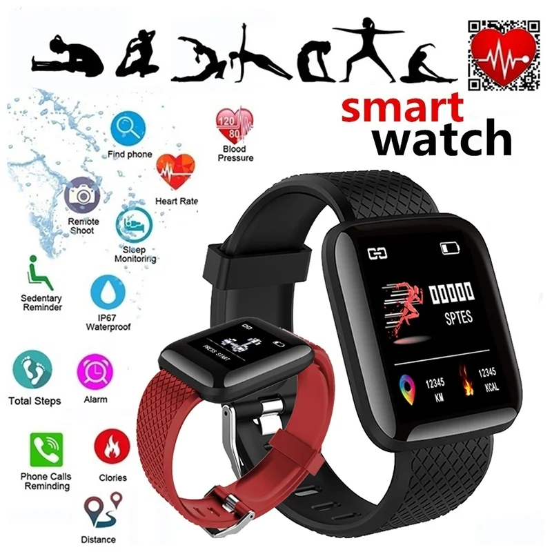 Смарт-часы спортивные фитнес-трекер сердечного ритма кровяное давление IP67 водонепроницаемые Смарт-часы с шагомером для IOS Android