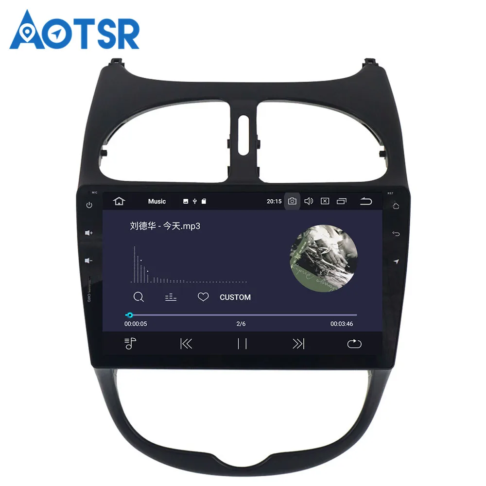 Excellent 9" IPS Android 9.0 Car Stereo Auto Radio For Peugeot 206 2000-2016 FM Audio Video Multimedia GPS Navigation Backup Camera No DVD 6