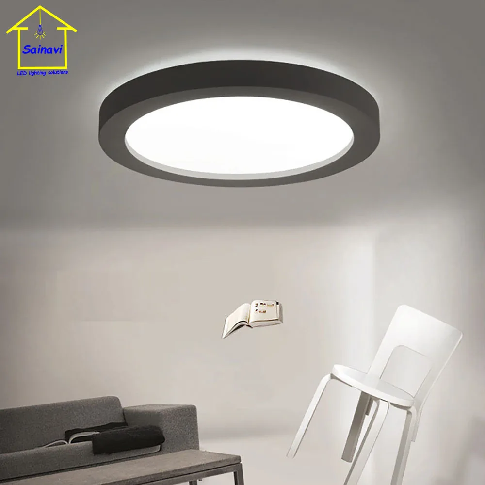 

Hot sales Creative simple geometric modern art LED round Ceiling lamp balcony aisle bedroom living room lights 3 break dimmable