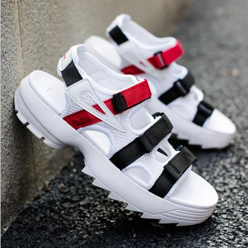 

2019 summer sandals men and women shoes couple models sports Vietnam trend thick-soled fashion men's outdoor beach shoes