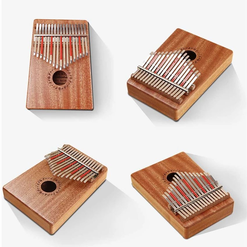 JDR 17 مفتاح الاصبع كاليمبا Mbira Sanza الإبهام البيانو جيب حجم دعم حقيبة أبو بريص لوحة المفاتيح الماريمبا الخشب آلة موسيقية