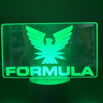 

Formula 1 F1 Car Racing Logo Led Night Light Color Changing Indoor Room Decorative Nightlight Birthday Gift for Boys Table Lamp