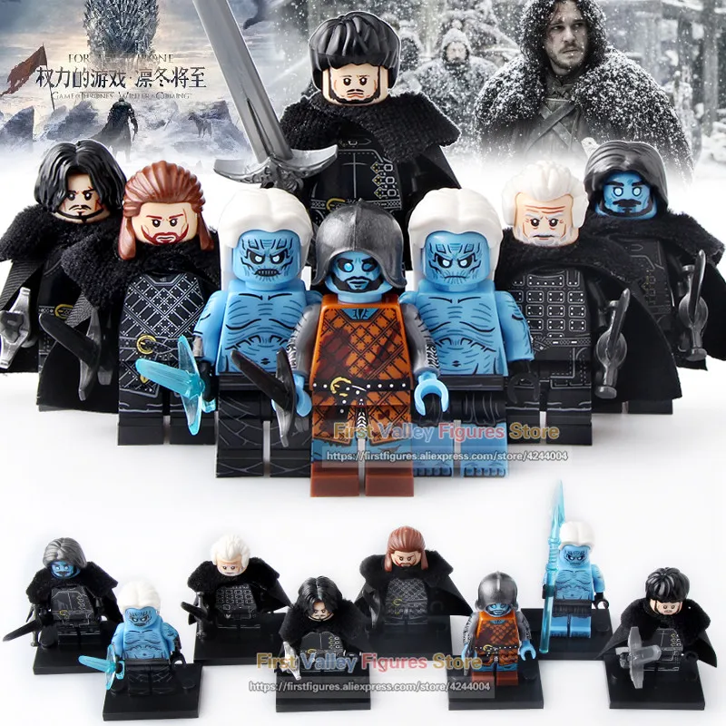 

Game of Thrones Final Season Figure Jon Snow Benjen Stark White Walker Wights Jeor Mormont Model Building Blocks Toys KT1024