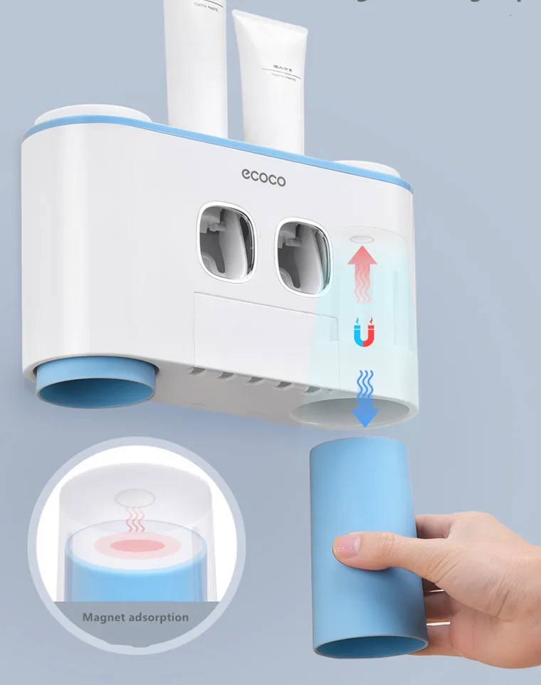 

Toilet toothpaste, toothbrush, shelf, mugWall suction type toothpaste holder