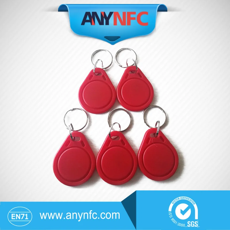 

*Free Shipping*5PCS 13.56MHz NFC Keyfob with M 1K Chip/keychain For Access Control System/ Attendance System Free Shipping