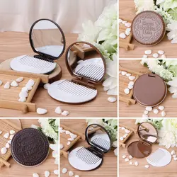 Набор из 2 Cookie Зеркальце в форме прекрасный мини макияж зеркало с расческой