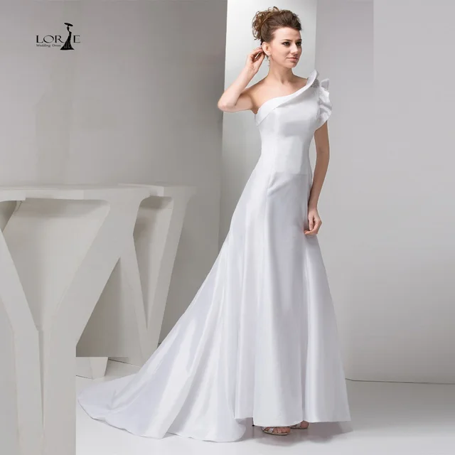 lorie mancha de un solo hombro barato vestidos de novia 2017 vestido