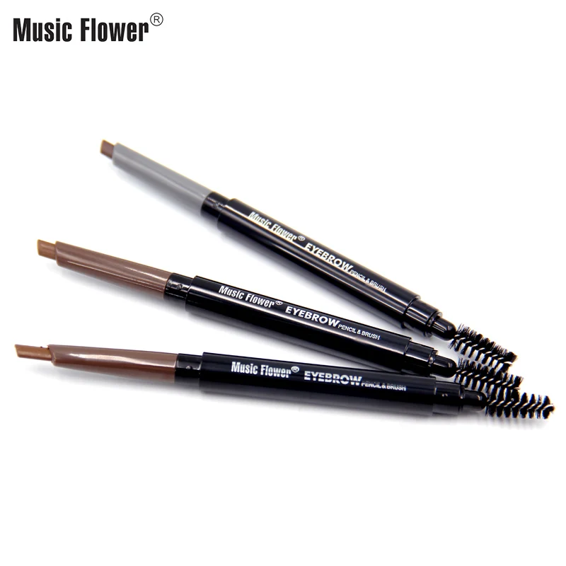 Three-color eyebrow pencil double-headed eyebrow pencil long-lasting effect, no makeup, continuous waterproof eye makeup