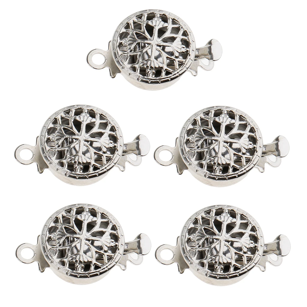 

5 Pieces Vintage Filigree Flower Beads Box Clasps Connectors DIY Jewelry Bracelet