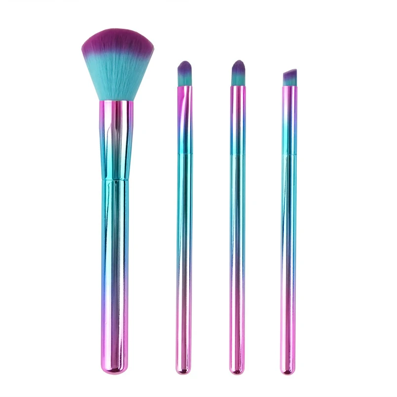 

Gradient Color 4pcs Makeup Brush Kits Beauty Synthetic Hair For Eyeshadow Eyebrow Powder Foundation Brushes Makeup Tool Cosmetic